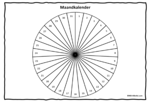 Pendelkaart Maandkalender
